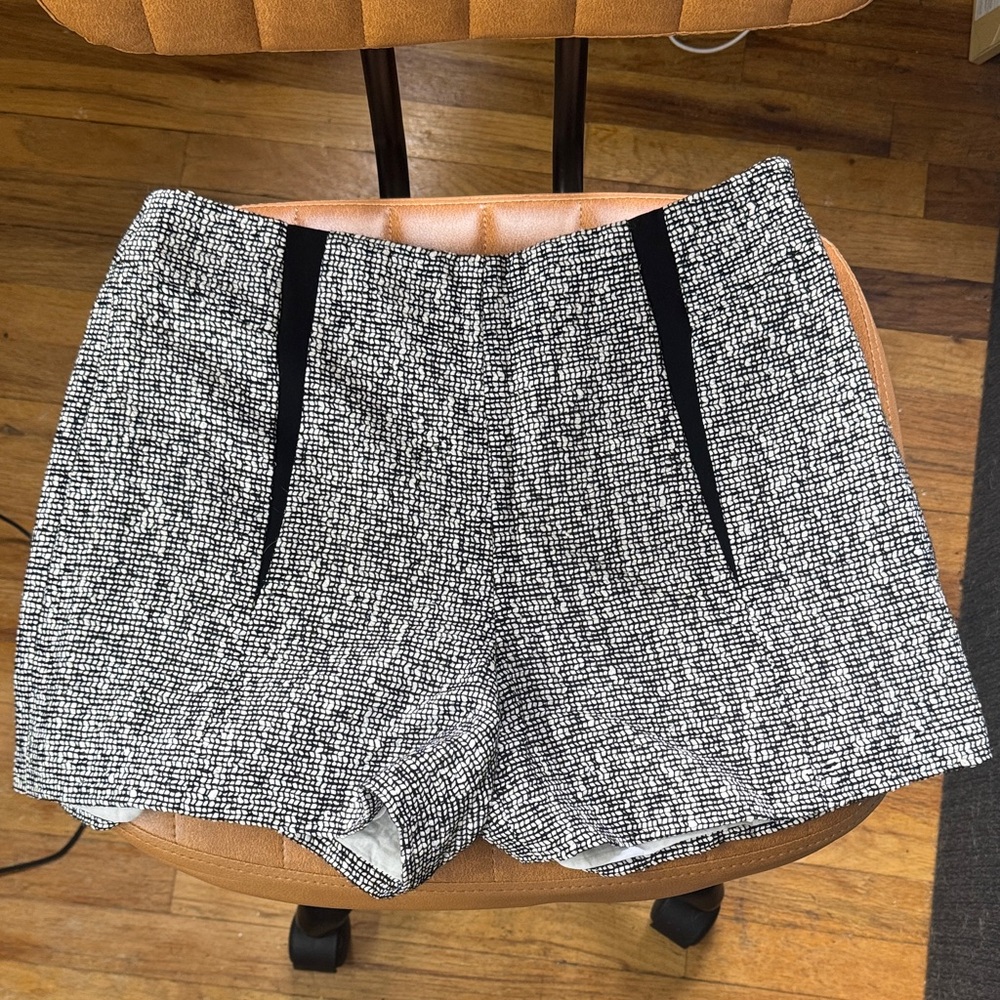 Rag & Bone Black and White Tweed High Waist Shorts